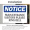 Signmission Main Entrance Visitors Please Ring Bell OSHA Notice Sign, Vinyl Decal, 14in W x 10in L, 2PK OS-2PACK-NS-D-1014-L-14085 - alternate 6
